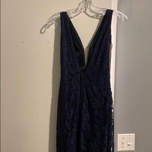 Nina Canacci floor length blue dress
